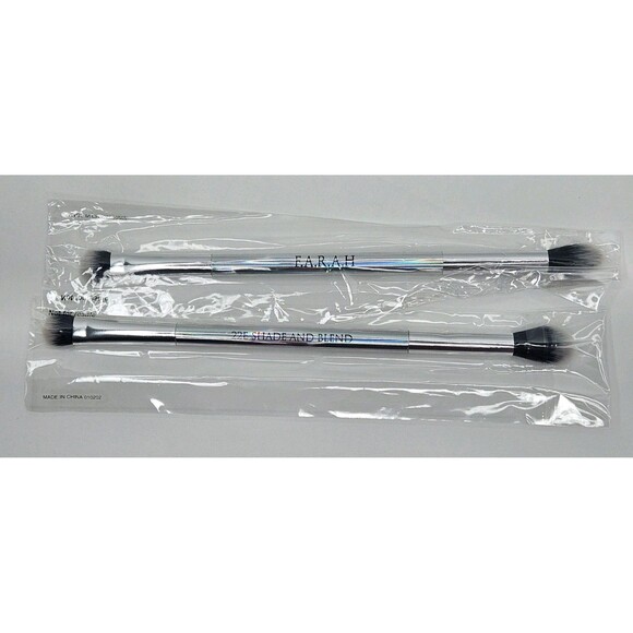 2x F.A.R.A.H. Eyeshadow Brush 22E Shade and Blend Double Ended Rainbow NEW - Picture 1 of 4